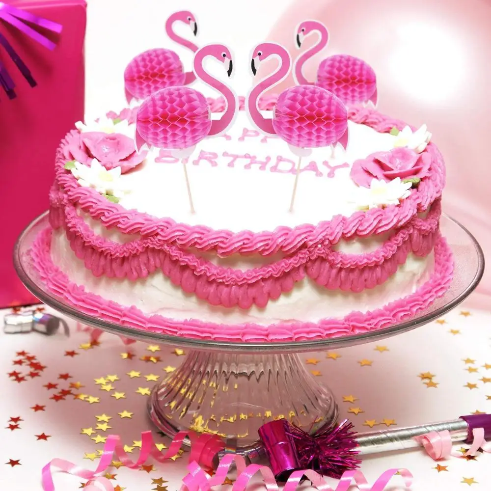 
Flamingo Cocktail Picks Cake Decoration Graduation Party Decorations Cake Topper Picks 