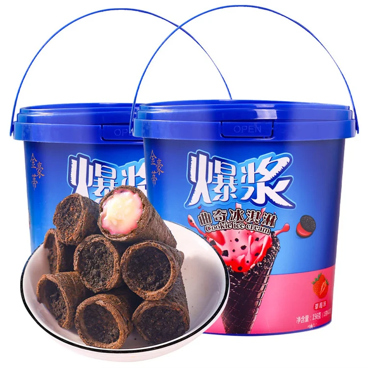 156g Popsicle Cookie Soft Serve Powder Ice Cream With Chocolate Biscuit Jam