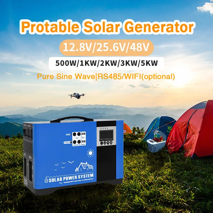 off-grid portable 220v battery solar power station 1500w