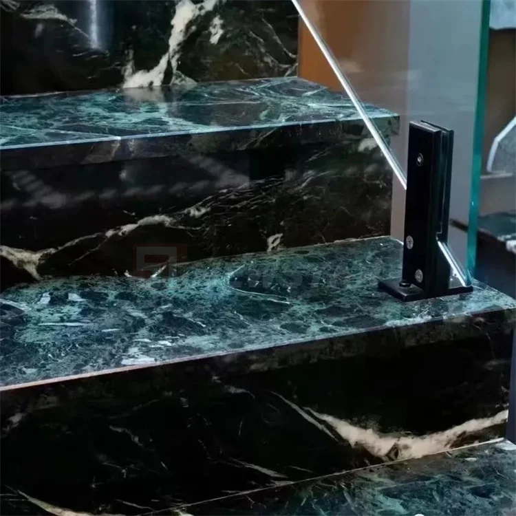 Italy Green Marble Flooring Tile Countertop Polished Verde Green Marble Luxury Home Decoration Natural Pradas Green Marble