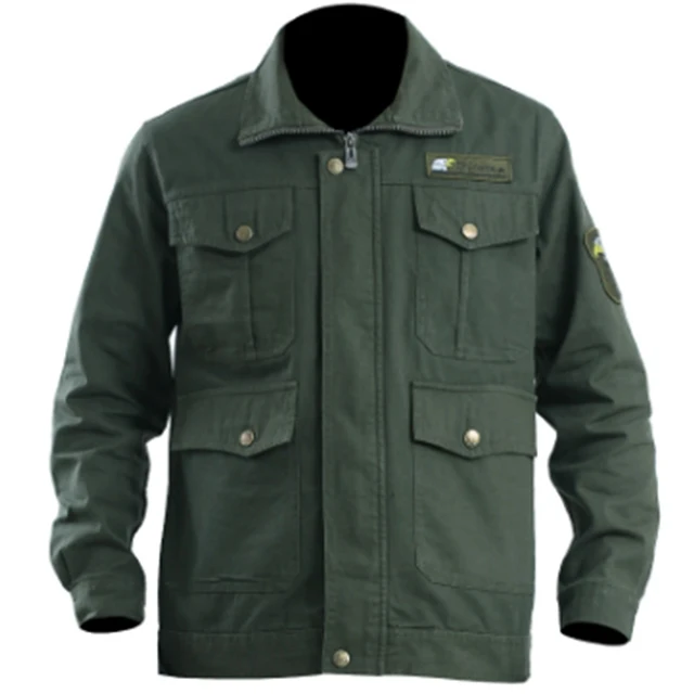 
Pure cotton military green overalls suit for men wear and heat resistant spring and autumn tooling welder construction site auto 