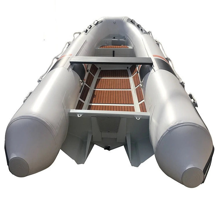 China Factory 12ft High Quality Yacht Tender Valmex PVC Rigid Inflatable Rib Aluminum Center Console Fishing Boat with Motor