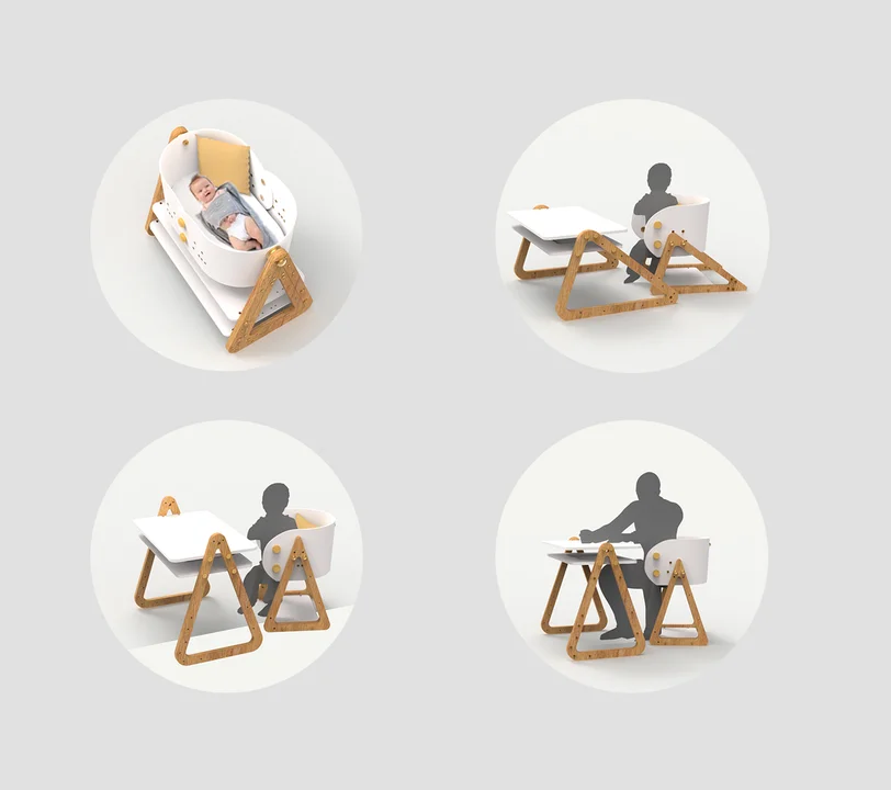 Multi-functional Wood Baby Crib Kids Beds Crib With Changeable Tables Chairs And Drawing Boards