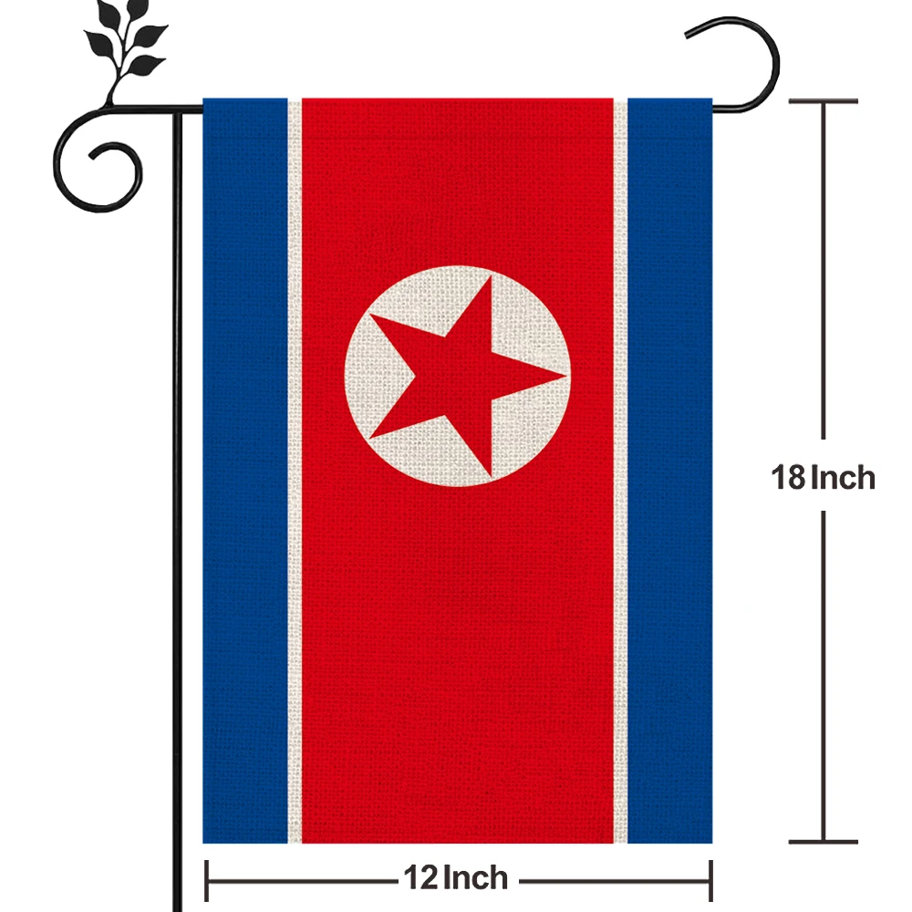 North Korea Flag Outdoor High-quality Linen Material 12*18In More Styles For You To Choose From