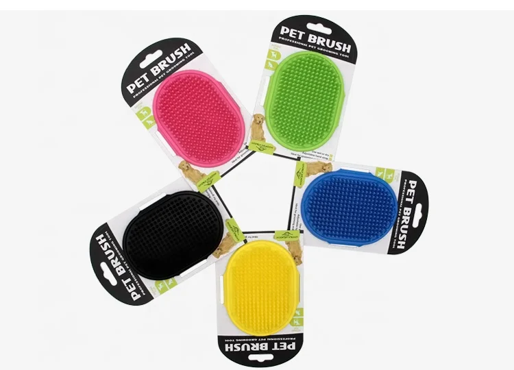 
Factory Wholesale Multifunction Quality Soft Rubber Pet Bath Hair Remover Brush Cat Dog Massage Washing Brush 