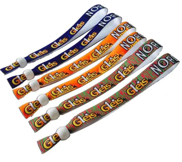 Promotion Fabric Wristbands with Logo Custom Full Color Printing Bracelet