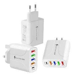High speed multi port 5 Usb 5.1A US UK EU plug  Usb wall charger adapter travel charger for cellphone charger