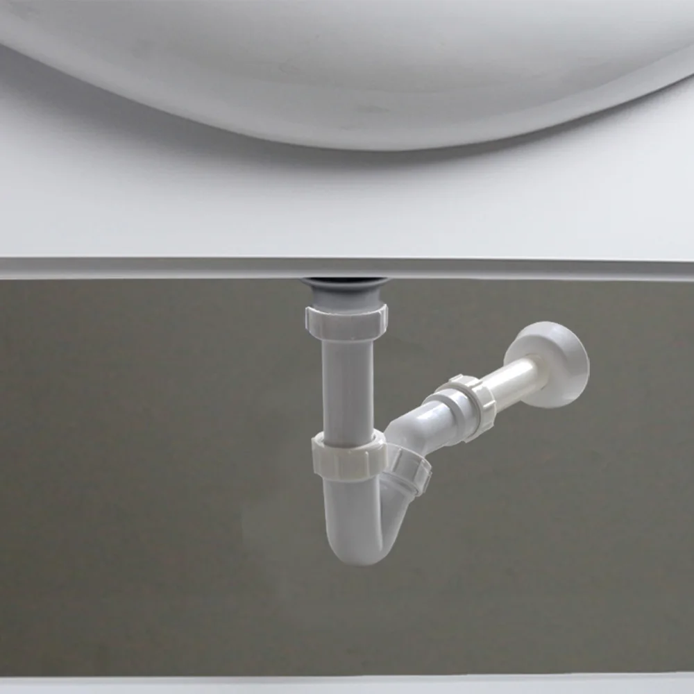 Rear Drain Kitchen Sink Polished Sink Strainer Stainless Steel Modern G 1 1/4 Inch Bathroom High Quality Washbasin White 50MM