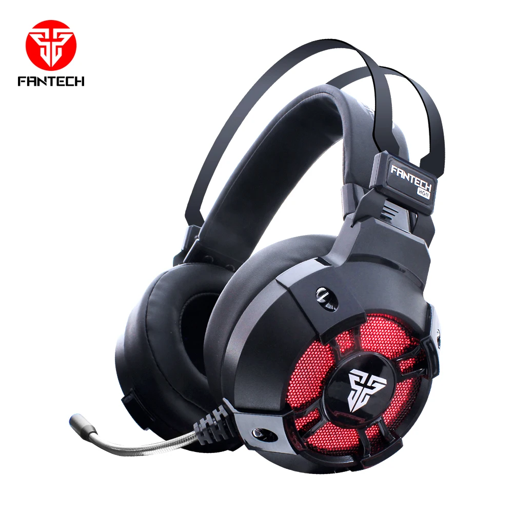 Fantech Hg11 Custom Logo Over Ear Design Rgb Light 7.1 Usb Gaming Internet Bar Pc Noise Cancelling Gaming Wired Headset