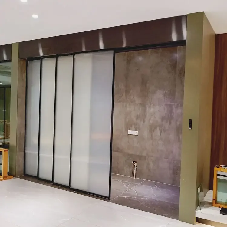 Auto Sliding Door System Electric Sensor Sliding Door system with smart glass Automatic Motor App Control Infrared Electrically