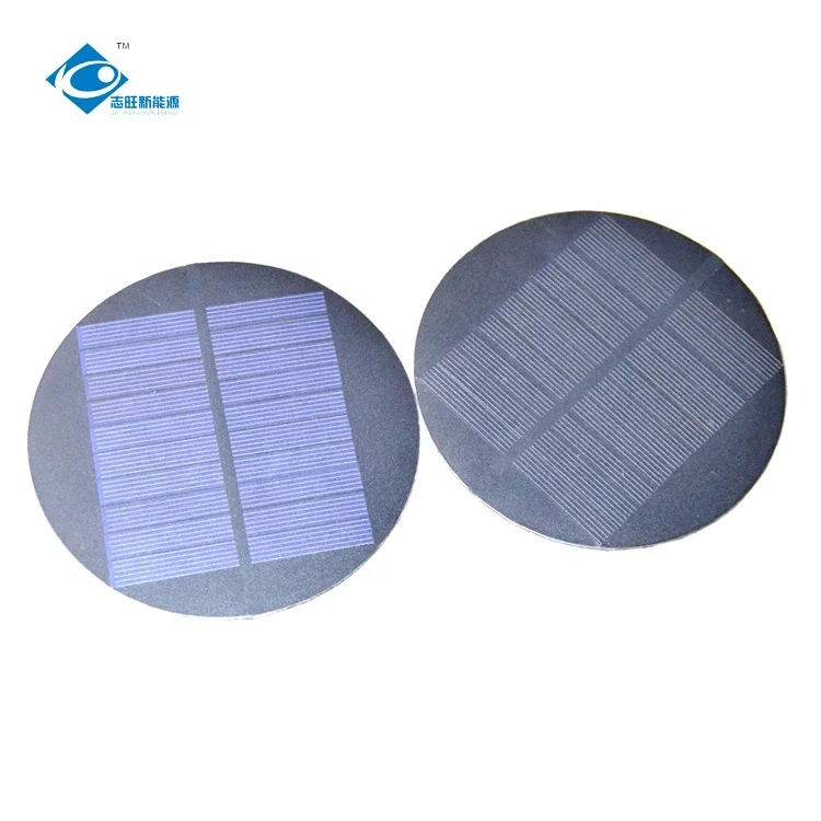 Innovative Product 6V ETFE/PET Semi Solar Panel Charger ZW-Dia120-PET Thin Film Flexible Poly Solar Panel