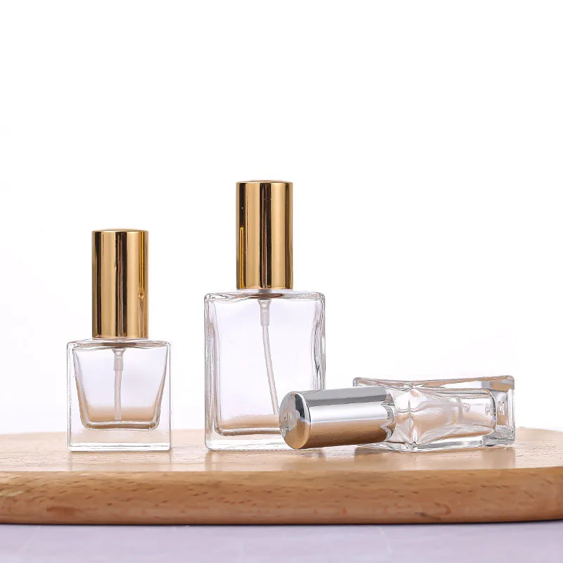 15ml 30ml 50ml 100ml Empty Luxury Flat Square Perfume Bottle With Perfume Pump