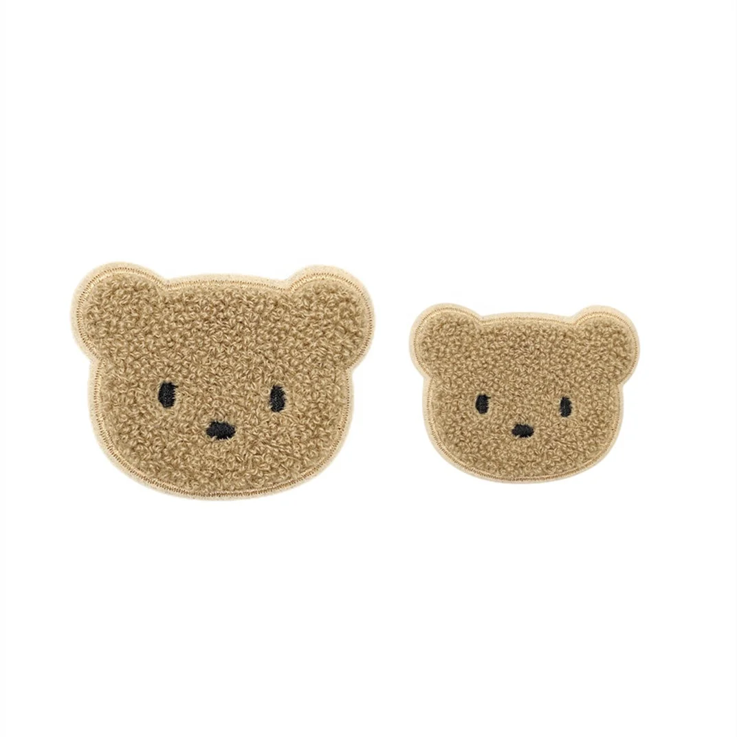 Dark Coffee Anime Bear Ventralex Patch Applique Clothes Accessories Towel Embroidered Patches
