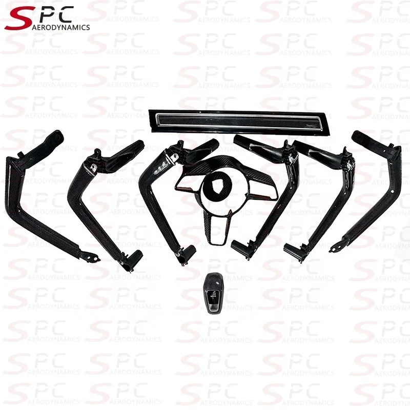 SPC Carbon Fiber Interior Kits For Porsche Cayenne E3 Carbon Fiber Interior Trim Kits For Cayenne 9Y0 9YA 9Y3 2018-2023 Car Part