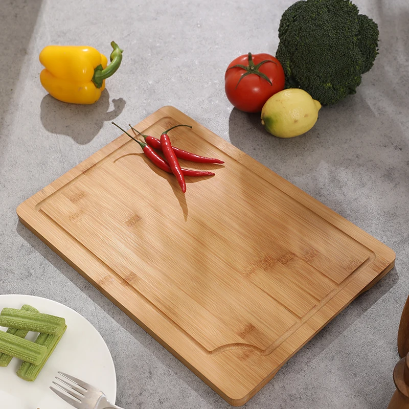Kitchen Wood Bamboo Cutting Choppin Board Set with Juice Groove (3 Pieces)