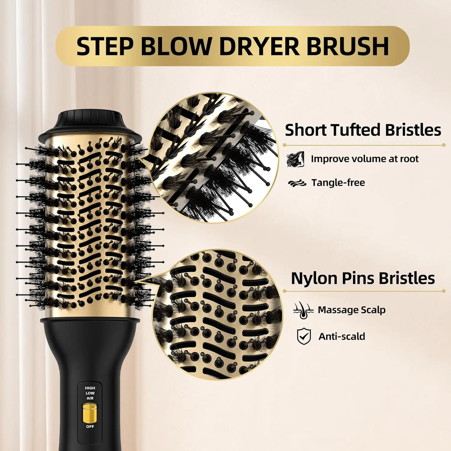 SMET Original One Step hair dryer brush and Volumizer hot air brush 1000W blow Styler for Drying