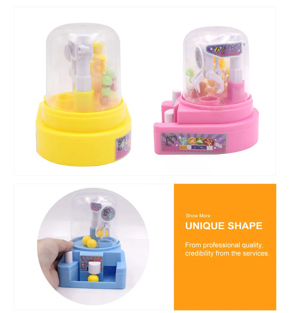 Shantou Candy Factory Kids Mini Toy With Candy Latin America Sugar Grabber Vending Machine Candy Toy
