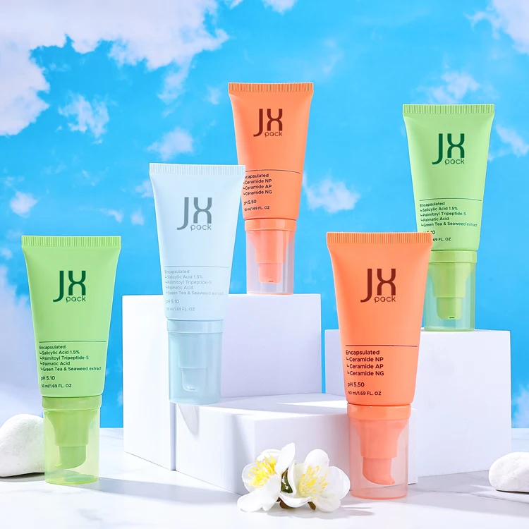OEM biodegradable eco-friendly 50ml hand cream cosmetic plastic tube packaging for cosmetic cream