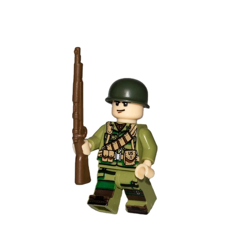 Man Grenade Gun Weapon Assembled Puzzle kids Boy Toys Military Building Blocks World War II Series Soldier