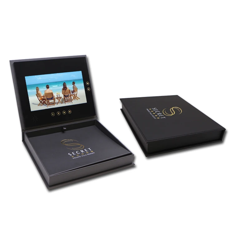 IPS/HD/TFT video brochure digital 7 10 inch video box with lcd screen