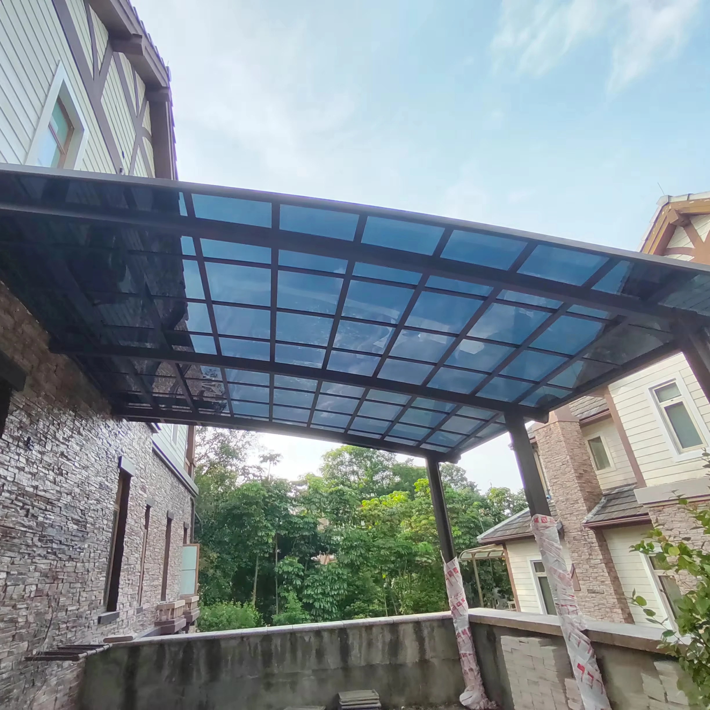 Waterproof Outdoor Aluminum Frame Polycarbonate Canopy balcony awning patio covering for garden home parking shed