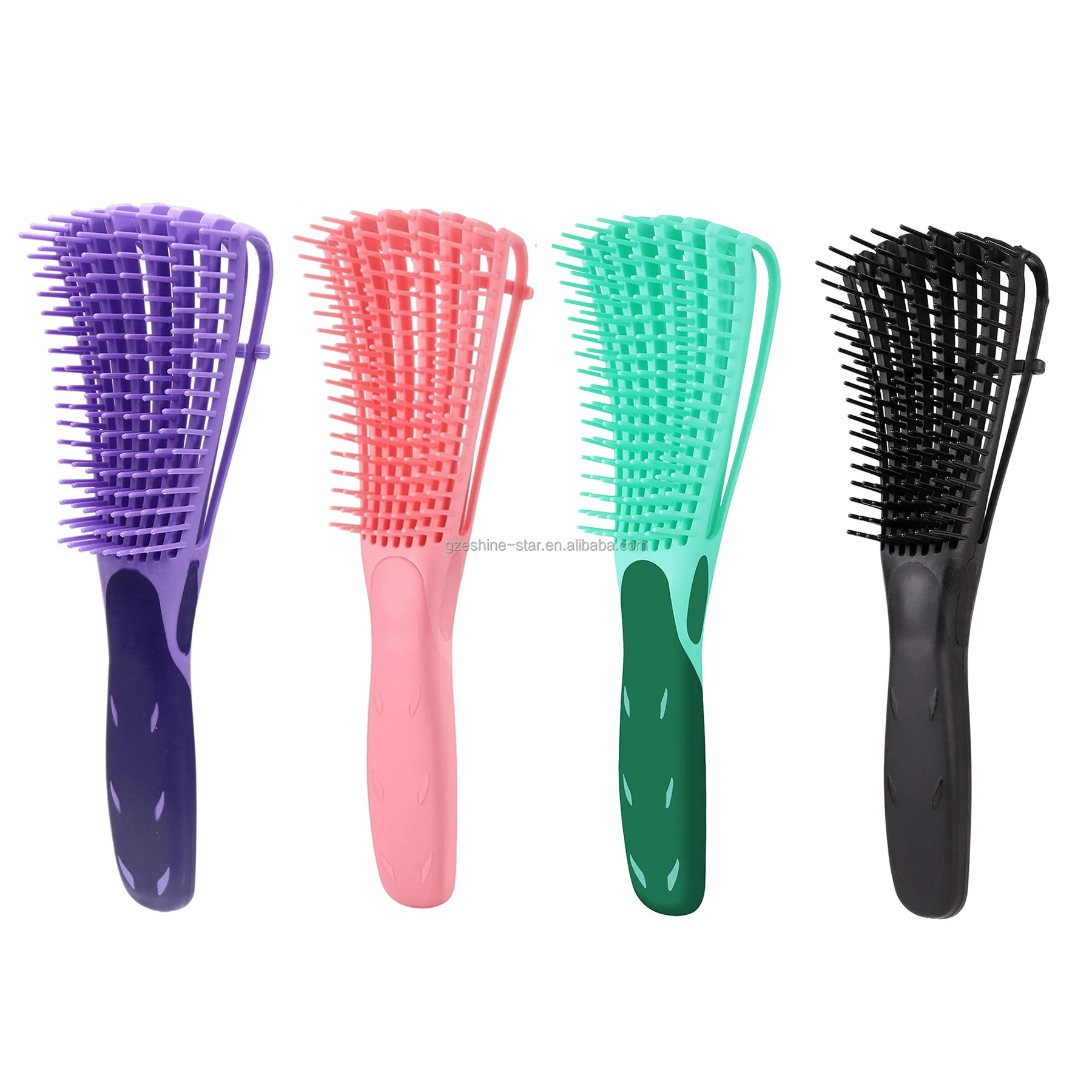 Shell Elastic Plastic Detangling Brush Detangling Hair Combs Hair Detangler Brush For Hair