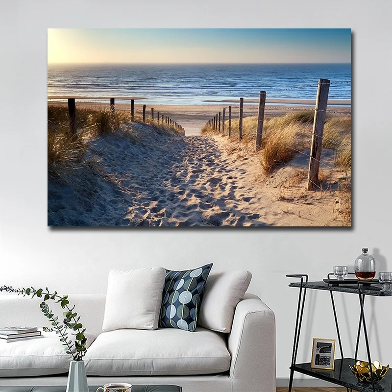 Poster and Prints on Canvas Art  Modern Landscape Custom Photo  large living room wall pictures