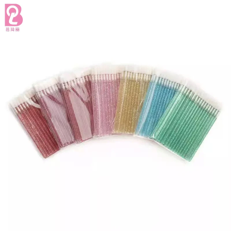 Beiqili 50pcs/bag Disposable Lip Brush,Flocking Lip Gloss Applicators for Lipstick Wands Makeup Tools Pintalabios Maquillaje