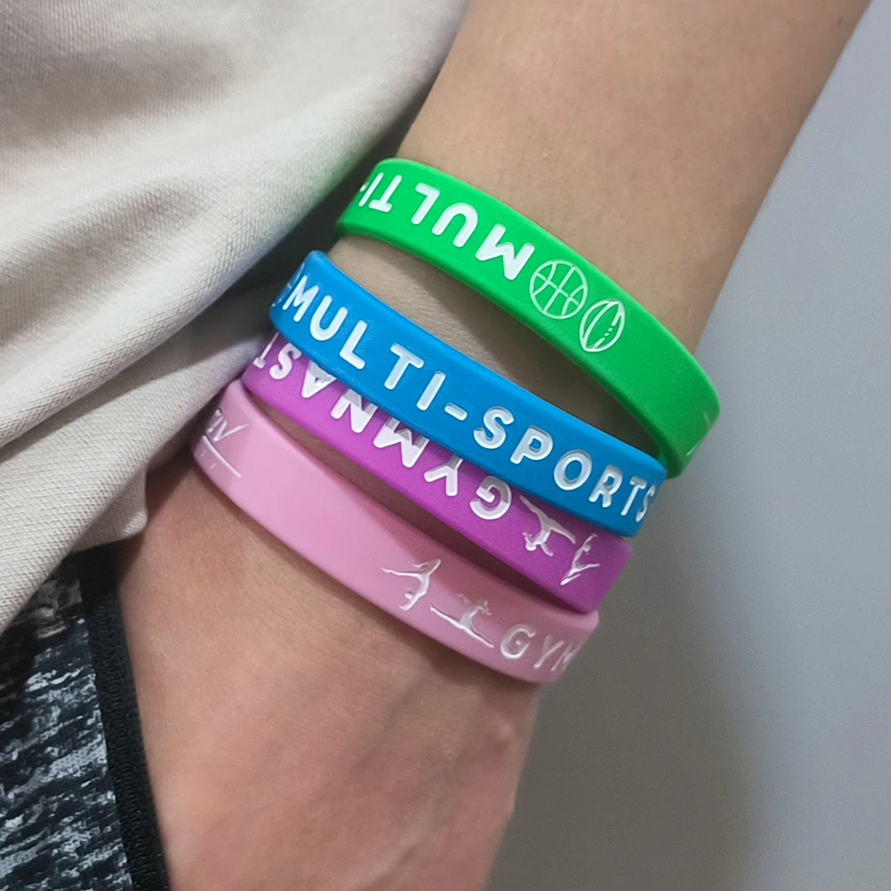 Steel Fidget Customised Code Man Fluorescent Pat Barcelona Sport Tread Negative Nfc Stainless Steel Id Plate Silicone Bracelet