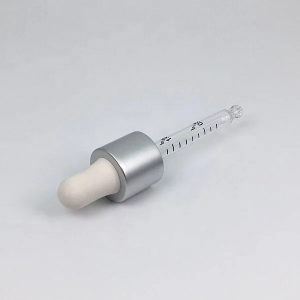 18/415 matt silver aluminum cap dropper