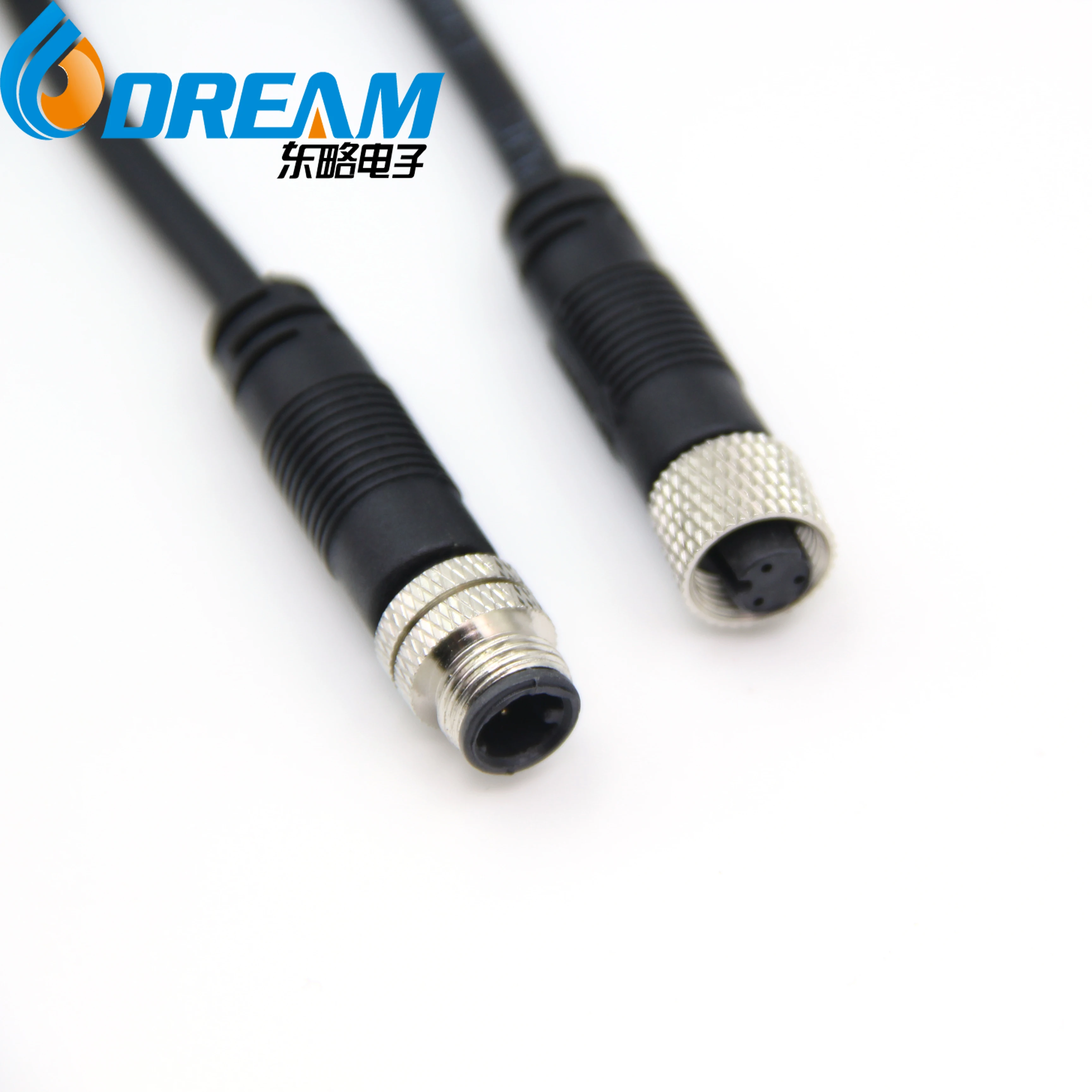 DREAM START Waterproof M12 Aviation Head Connector 3 Pin 4 Pin 5pin 6pin Sensor M12 Connector Male To Female Extension Cable
