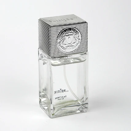 
custom design clear cosmetic packaging empty spray perfume glass bottle 100ml 