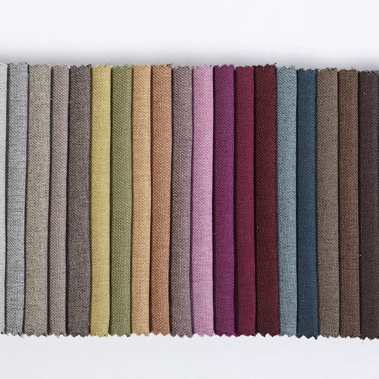 Plain Dyed Water-soluble Lightweight Polyester Fabric Printed, 100% Flax Soft Color Light Natural Linen Fabric For Sofa