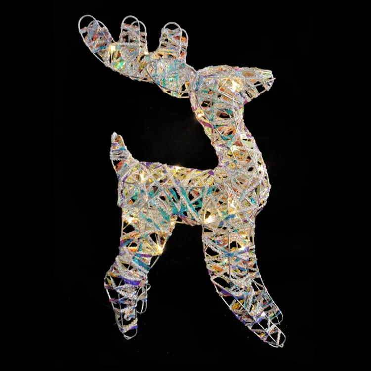 Wholesale 3d Led Christmas Standing Reindeer Deer Fairy Light For Yard Outdoor Decoration