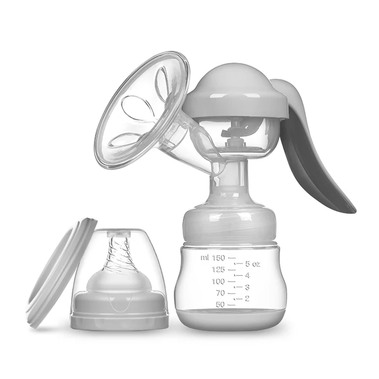 Wholesale Bpa-free Extractor Manual Breast Pump De Leche with Dust Cover Autumn Portable Exquisite Engraving Wearable Silicone