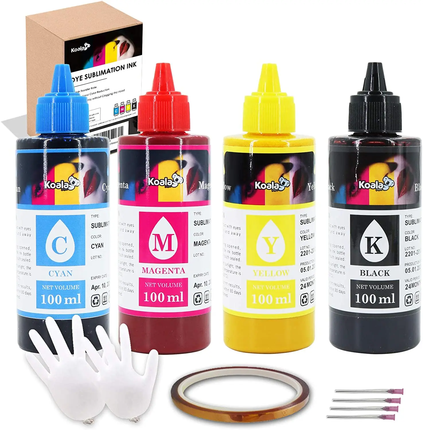 Koala MANUFACTURER 100ML Dye Sublimation Ink CMYK for Ep Printer Polyester Fabric