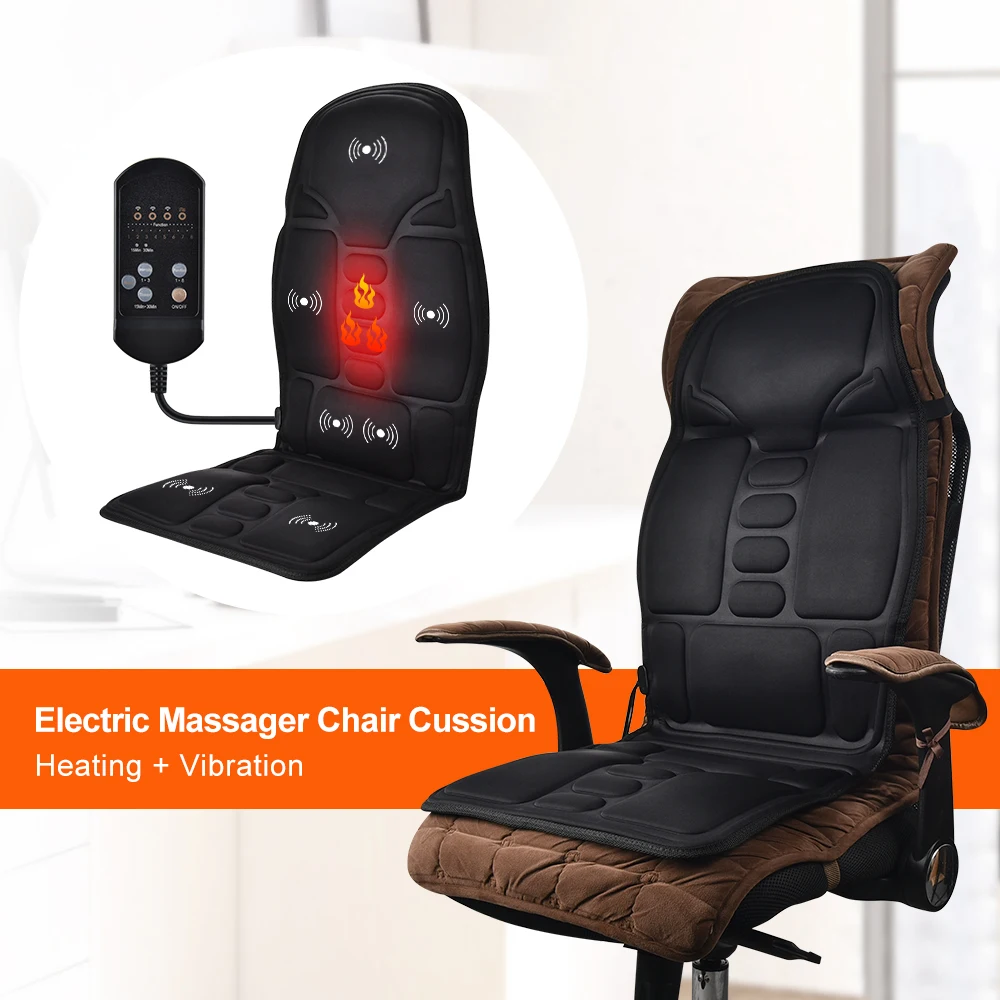 Massage cushion shiatsu with Heat Massage Chair Pad Kneading neck and back massage cushion for Home Office Seat use