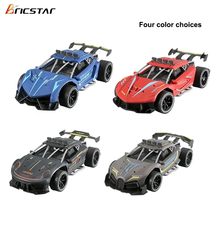 Bricstar 2020 new arrival 2.4G remote control Off-road racing car toy with tail spray light,truck body
