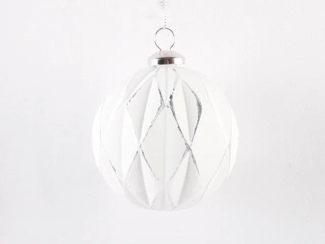 Handmade New Style 8 cm Ceramic Ball Ornament Plastic Christmas Party Decoration with Personalization Features Hanging Home Use