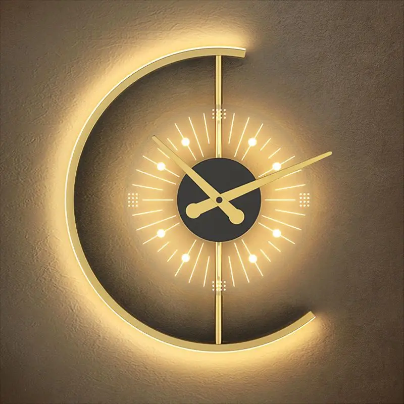 40X35cm Fashion Nordic light luxury decoration living room wall clock creative simple modern Silence clock