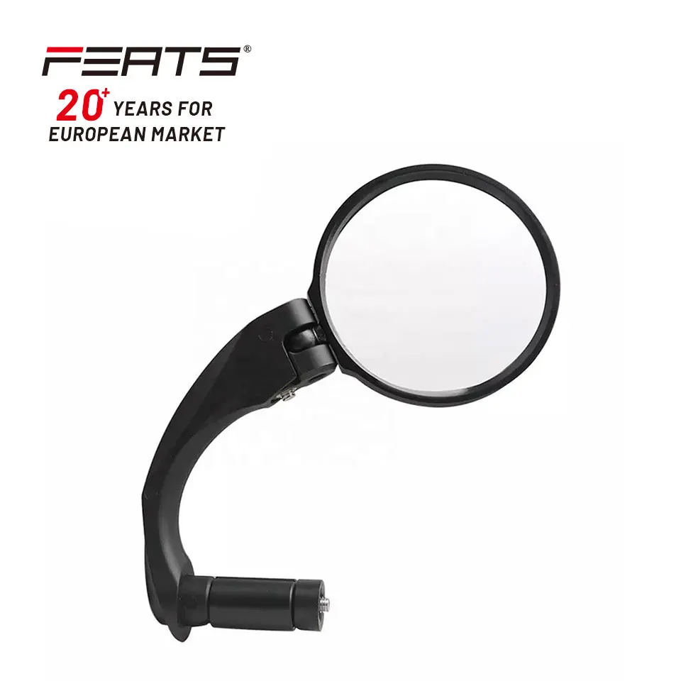 FERTS Diameter 7cm with convex LENS  360 Degree Rotatable Grip-end Fitting  Bicycle Rearview Mirror