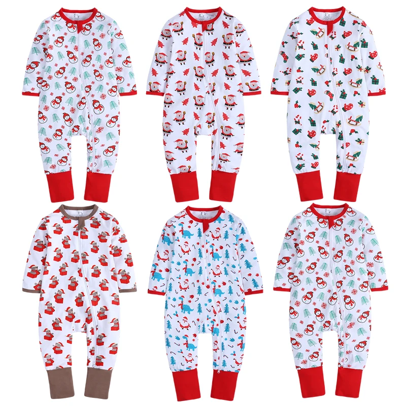 new born baby clothes long sleeve christmas pajamas infant boy cute baby jumpsuit