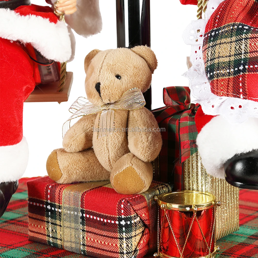 120cm Huge Christmas decoration music navidad big Santa Claus Ornament custom christmas plush Figurine large santa claus xmas