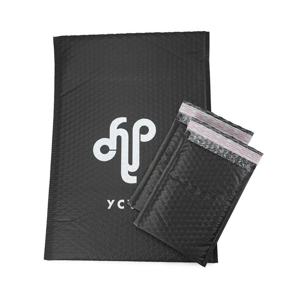 custom eco friendly high quality aluminium foil black bubble envelope mailer bag for delivery