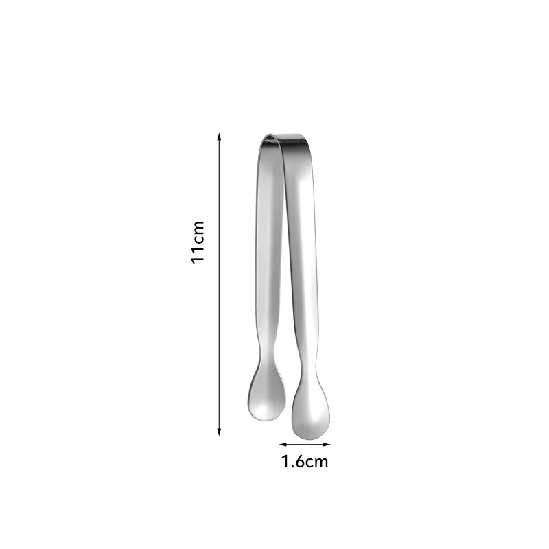 Custom Shaped Barware Burr Free Cube Ice Bucket Clamp 304 Stainless Steel Ice Clamp Eco-friendly Metal Thickened Ice Cubes