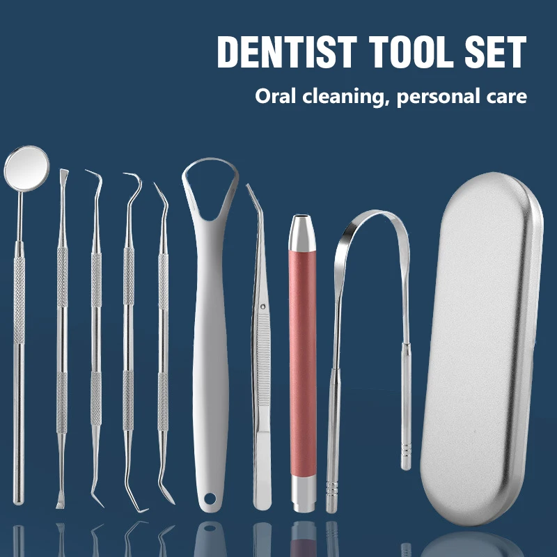 Professional Complete Oral Hygiene 8 Toolsdeep Cleaning Dental Calculus Removal Kit