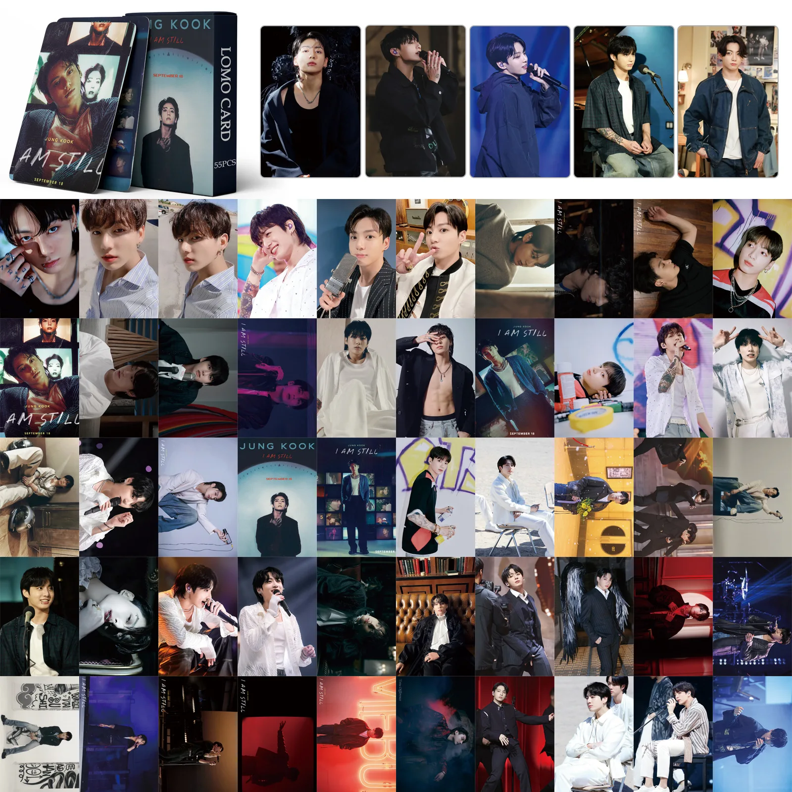 55 шт./коробка Bangtan Boys JungKook I AM nill JK Photocard Lomo Card