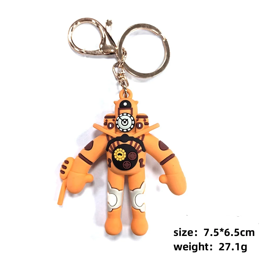 Toilet Man Doll Keychain Simulated Cameraman Game Peripheral Backpack Hanging Pendant