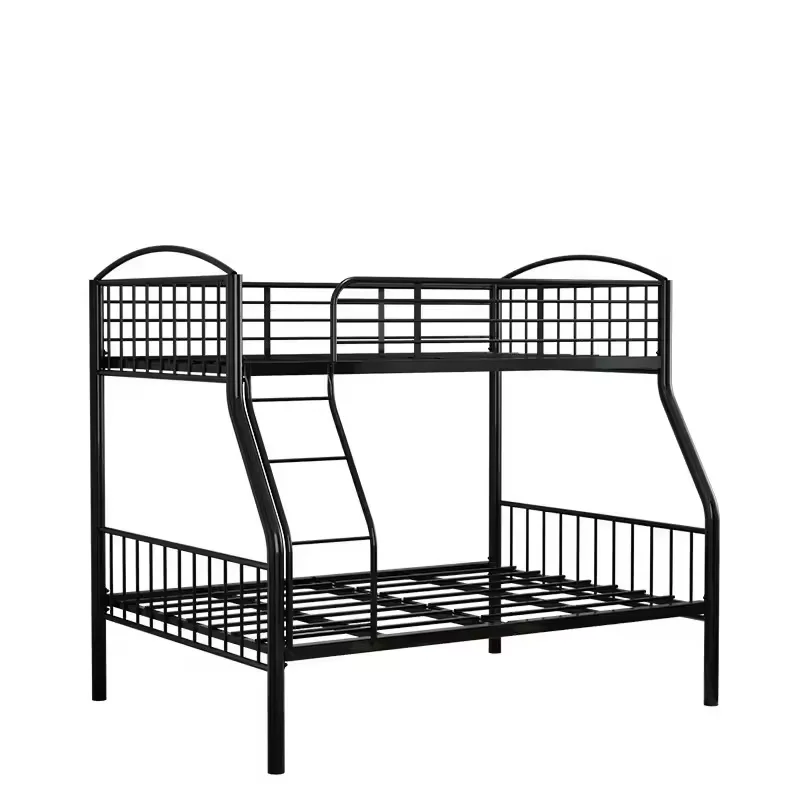 Twin Over Full Metal Bunk Bed Metal Structure Bed frame with Safety Guardrails and ladders Bunk beds