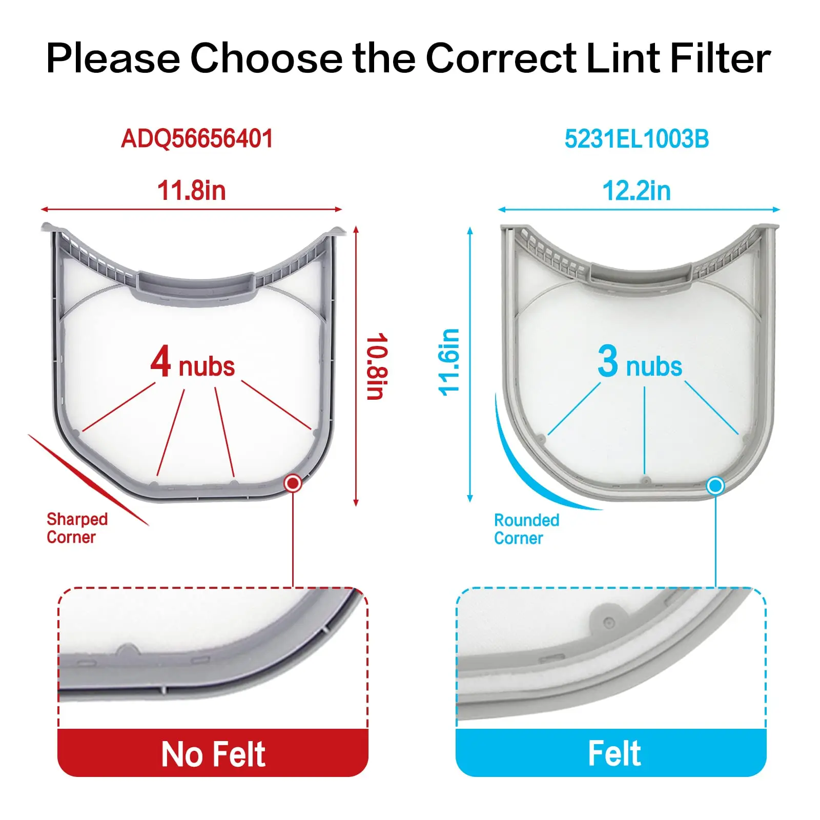 JC China Factory Direct Supply Dryer Lint Filter Replacement ADQ56656401 Dryer Lint Filter Assembly For LG Cloth Dryer Parts